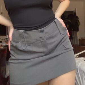 Gray Mini Skirt